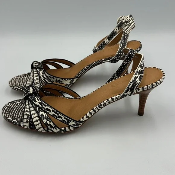 Coach Meg Land Snake Print Heels Y2K Designer Strappy Sandals Euro Chic wmns 9.5 - Picture 5 of 12